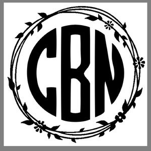 Custom vinyl monograms